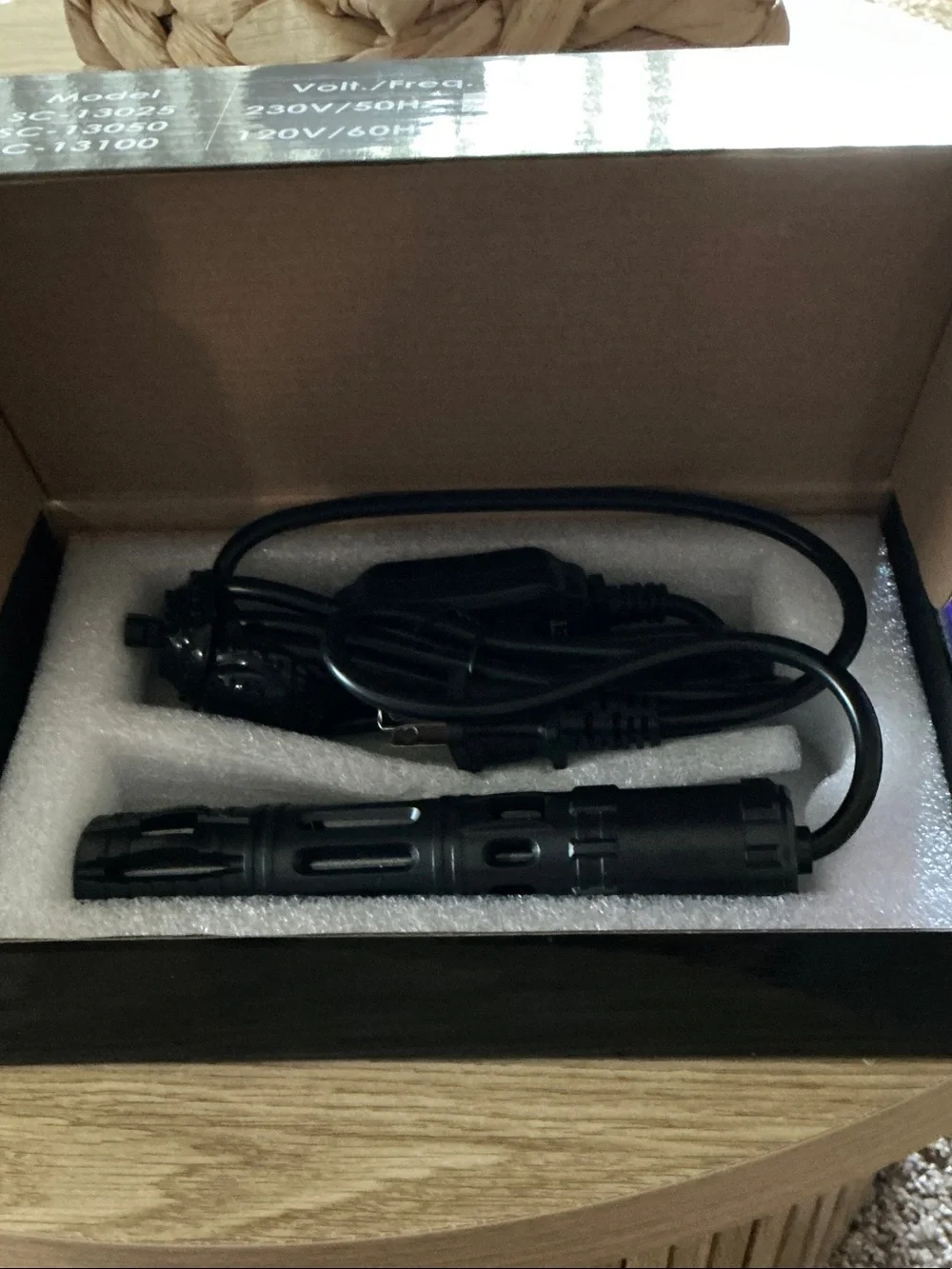 Black 50W Aquarium Heater with Digital Thermostat